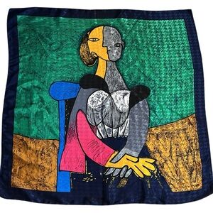 Paloma Picasso Multicolor Artistic Scarf